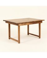 Cecelia Extendable Drop Leaf Rubberwood Solid Wood Dining Table (synthetic illustration; no displayed measurements)