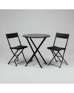 Folding Steel Bistro Set (synthetic illustration; no displayed measurements)
