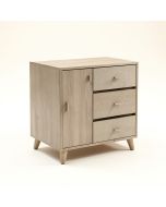 Poplin 36 In . Vanity With Furniture Legs , 1 Door And 3 Drawers On Right (synthetic illustration; no displayed measurements)