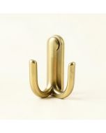 Brass Double Wall Mounted Robe Hook (synthetic illustration; no displayed measurements)